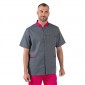ARDOISE/FUCHSIA - Tunique professionnelle de travail à manches courtes homme - PROMO auxiliaire de vie médical aide a domicile 