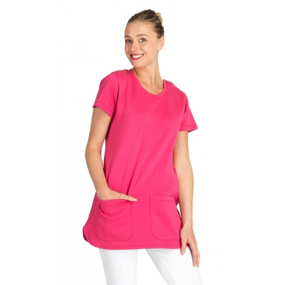 FUCHSIA - Tunique professionnelle de travail à manches courtes femme auxiliaire de vie médical aide a domicile infirmier