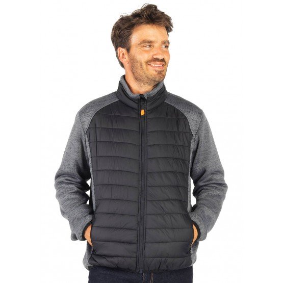 NOIR/GRIS - Softshell professionnelle de travail homme logistique artisan transport chantier