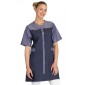 DENIM STRETCH - Blouse professionnelle de travail à manches courtes femme - PROMO menage aide a domicile entretien auxiliaire de