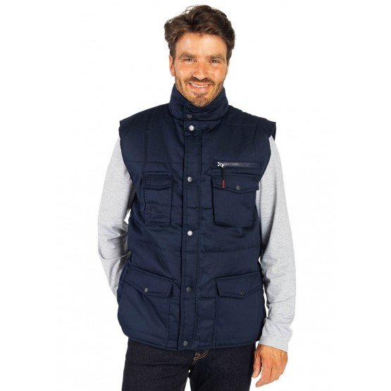 gilet sans manche bleu marine