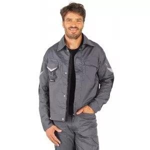 GRIS/NOIR - Blouson professionnel de travail homme chantier transport artisan logistique