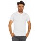 BLANC - Polo bio professionnel de travail BIO 100% coton homme aide a domicile médical auxiliaire de vie infirmier