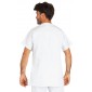 BLANC - Blouse professionnelle de travail blanche à manches courtes homme auxiliaire de vie infirmier aide a domicile médical
