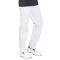 BLANC - Pantalon de cuisine professionnel de travail 100% coton mixte restaurant serveur hôtel restauration