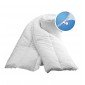 BLANC - Couette professionnelle hébergement foyer blanche 100% polyester émerisé, toucher peau de pêche auxiliaire de vie infirm