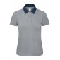 DENIM/GRIS - Polo professionnel de travail 100% coton femme aide a domicile infirmier auxiliaire de vie médical