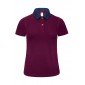 DENIM/BORDEAUX - Polo professionnel de travail 100% coton femme infirmier auxiliaire de vie médical aide a domicile