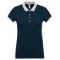 MARINE/GRIS - Polo professionnel de travail 100% coton femme auxiliaire de vie infirmier aide a domicile médical