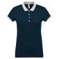 MARINE/GRIS - Polo professionnel de travail 100% coton femme infirmier aide a domicile médical auxiliaire de vie