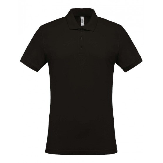 ARDOISE,NOIR - Polo homme professionnel de travail 100% coton piqué pré-rétréci (sauf coloris GRIS : 90% coton / 10% viscose) ho