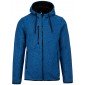 BLEU - Veste à capuche zippée chinée professionnelle de travail à manches longues homme auxiliaire de vie infirmier aide a domic