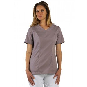 FUCHSIA - Tunique professionnelle de travail à manches courtes femme - PROMO infirmier internat médical foyer