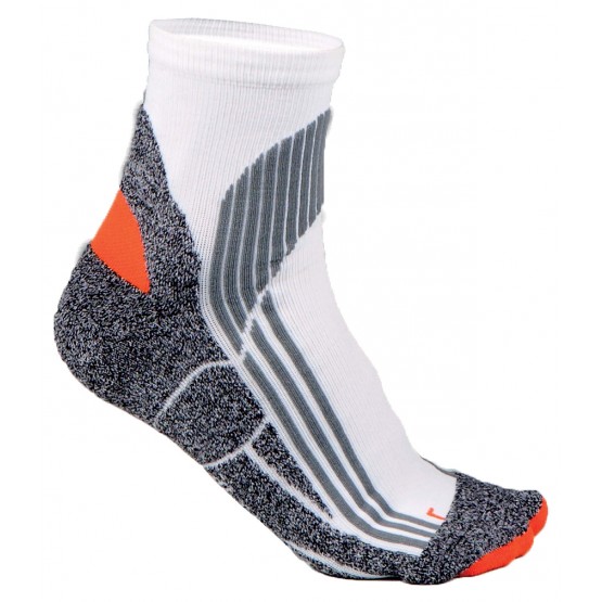 BLANC - Chaussettes mi-courtes ergonomiques professionnelle de travail mixte auxiliaire de vie infirmier aide a domicile médica