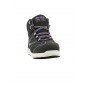 NOIR/LILAS - Chaussure de sécurité S3 professionnelle de travail noire en cuir ISO EN 20345 S3 femme chantier entretien artisan 