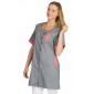 CHAMBRAY/PAPAYE - Blouse professionnelle de travail blanche à manches courtes femme - PROMO aide a domicile médical auxiliaire 