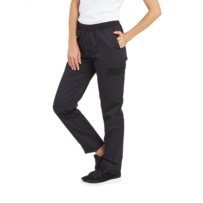 Pantalon velours ceinture élastique confortable pour femme âgée