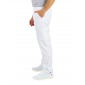 BLANC - Pantalon élastiqué professionnel de travail homme médical aide a domicile infirmier auxiliaire de vie