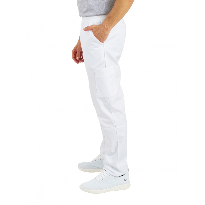 Dorimifa Pantalon Homme Pantalon Cuisine Homme Pantalon Blanc de Travail  Homme Taille Elastique Mince XXL : : Mode