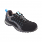 NOIR/BLEU - Chaussure de sécurité S3 professionnelle de travail noire en cuir ISO EN 20345 S3 mixte transport chantier logistiqu
