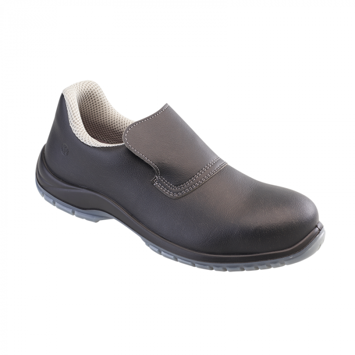 Chaussure de cuisine de sécurité S3 professionnelle de travail blanche  noire ISO EN 20345 S3 mixte restauration serveur, CH252