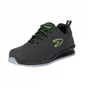 NOIR/FLUO - Basket de travail professionnelle noire EN ISO 20347 O2 homme logistique chantier manutention artisan