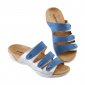 BLEU/ARGENT - Sandale professionnel de travail en cuir ISO EN 20347 femme - PROMO aide a domicile infirmier auxiliaire de vie mé