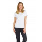 BLANC - Tee-shirt professionnel de travail à manches courtes femme auxiliaire de vie infirmier médical aide a domicile