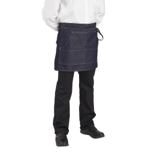 DENIM - Tablier de service de cuisine professionnel mixte cuisine serveur restauration restaurant