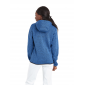 BLEU - Veste à capuche zippée chinée professionnelle de travail à manches longues femme auxiliaire de vie infirmier aide a domic