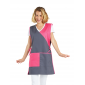 ARDOISE/FUCHSIA - Chasuble tablier blouse professionnel femme entretien auxiliaire de vie menage aide a domicile