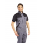 GRIS/NOIR - Gilet professionnel de travail sans manches homme logistique artisan manutention chantier