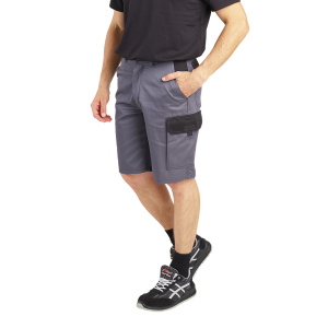 GRIS/NOIR - Short professionnel de travail homme manutention artisan transport chantier