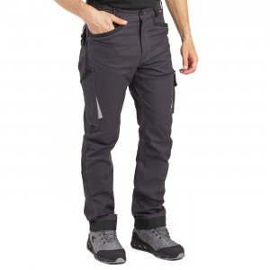 GRIS/NOIR - Pantalon de travail professionnel homme transport artisan logistique chantier