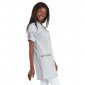 PERLE/FLEURS - Blouse professionnelle de travail blanche à manches transformables femme internat entretien crèche menage
