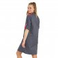 ARDOISE/FUCHSIA - Blouse professionnelle de travail à manches transformables femme foyer entretien crèche menage