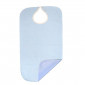 BLEU - Bavoir adulte à boutons pression imperméable professionnel hébergement foyer foyer aide a domicile crèche auxiliaire de v