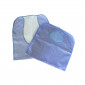BLEU - Bavoir adulte à boutons pression imperméable professionnel hébergement foyer aide a domicile crèche auxiliaire de vie int