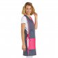 ARDOISE/FUCHSIA - Chasuble tablier blouse professionnel femme entretien auxiliaire de vie menage aide a domicile