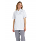 BLANC - Veste de cuisine manches courtes professionnelle de travail à manches courtes 100% coton mixte hôtel restaurant serveur 