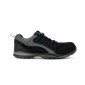 NOIR/BLEU - Chaussure de sécurité S3 professionnelle de travail noire en cuir EN ISO 20345 S3 mixte manutention chantier transpo