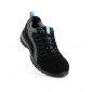 NOIR/BLEU - Chaussure de sécurité S3 professionnelle de travail noire en cuir ISO EN 20345 S3 mixte logistique chantier transpor
