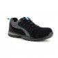 NOIR/BLEU - Chaussure de sécurité S3 professionnelle de travail noire en cuir ISO EN 20345 S3 mixte transport chantier logistiqu