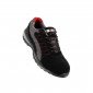 NOIR/ROUGE - Chaussure de sécurité S1PS professionnelle de travail noire en cuir EN ISO 20345 S1PS mixte logistique chantier tra