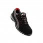 NOIR/ROUGE - Chaussure de sécurité S1P professionnelle de travail noire en cuir ISO EN 20345 S1P mixte manutention artisan logis