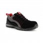 NOIR/ROUGE - Chaussure de sécurité S1PS professionnelle de travail noire en cuir EN ISO 20345 S1PS mixte logistique chantier tra