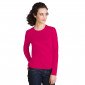 FUCHSIA - Tee-shirt professionnel de travail à manches longues femme aide a domicile médical auxiliaire de vie infirmier