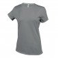 GRIS - Tee-shirt professionnel de travail à manches courtes femme aide a domicile infirmier auxiliaire de vie médical