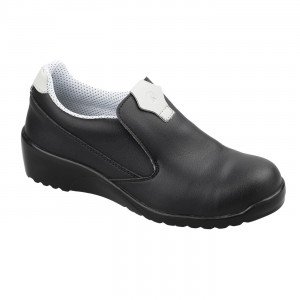 NOIR - Chaussure de cuisine de sécurité S2 professionnelle de travail blanche noire EN ISO 20345 S2 femme restauration menage