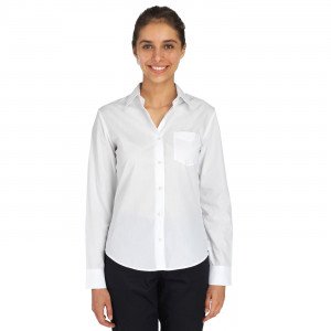 BLANC - Chemisier ML Femme professionnel de travail femme serveur restauration cuisine restaurant